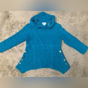 Peck & Peck Women's Turquoise Blue Sweater